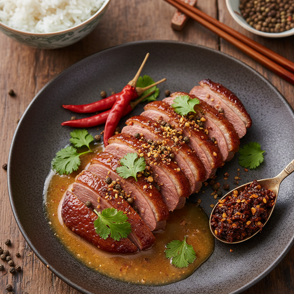 Sichuan Peppercorn and Honey Duck Breast