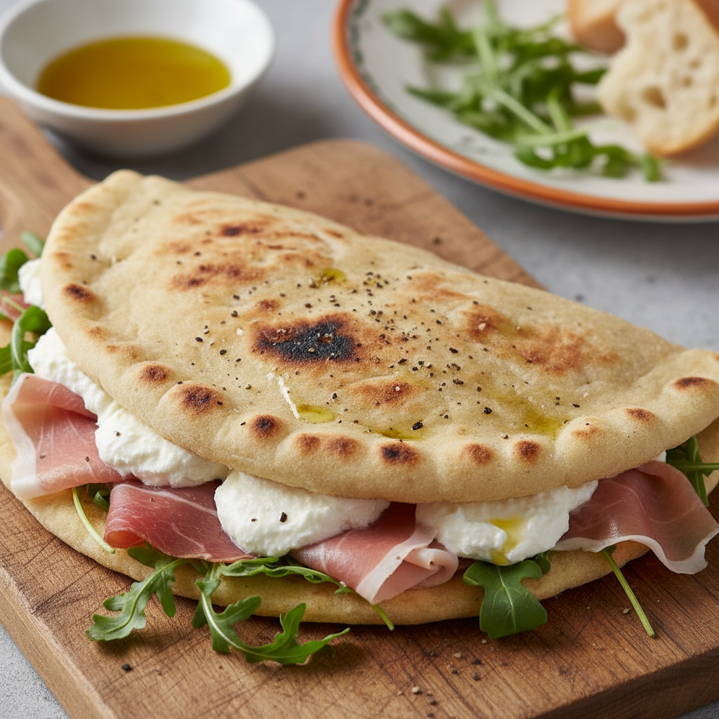 Piadina Prosciutto, Squacquerone e Rucola