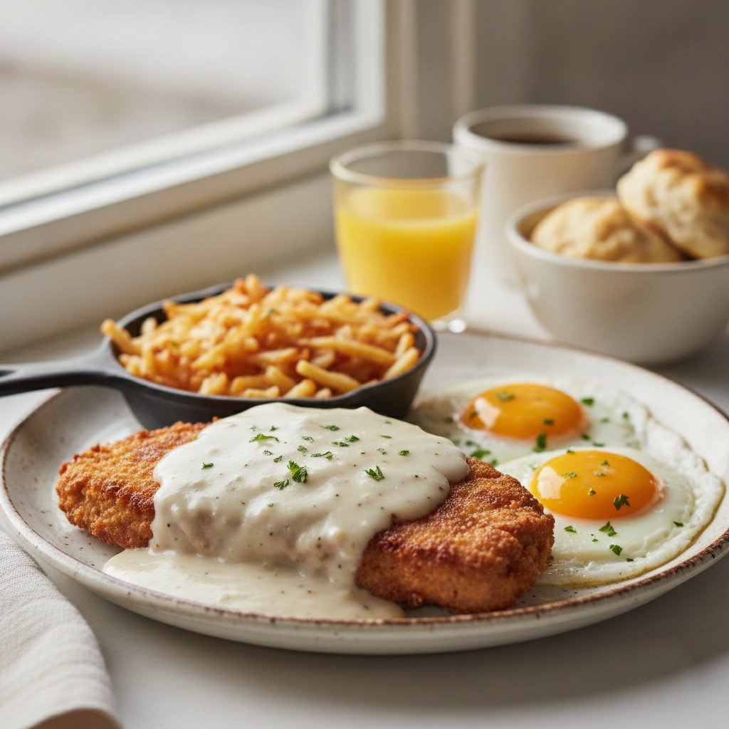 Chicken Fried Steak and Eggs