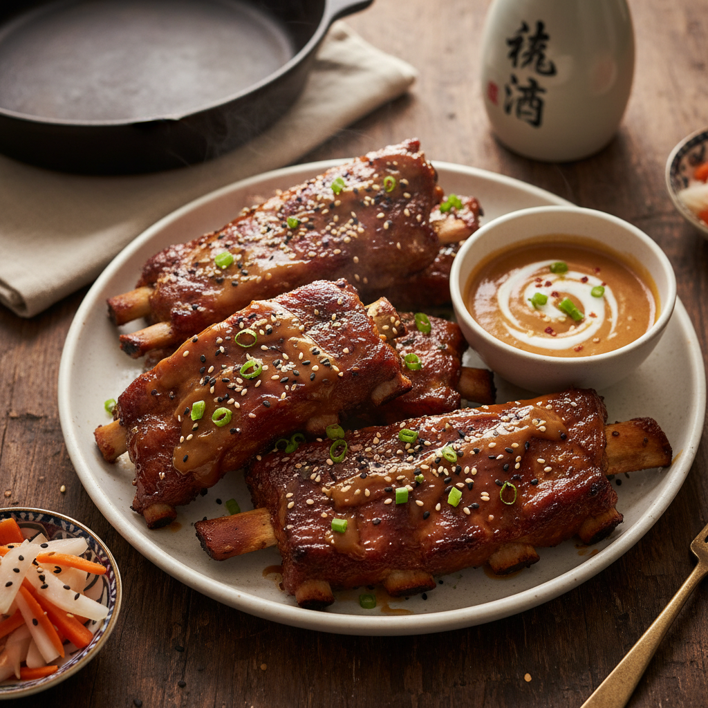 Miso and Dulce de Leche Pork Ribs