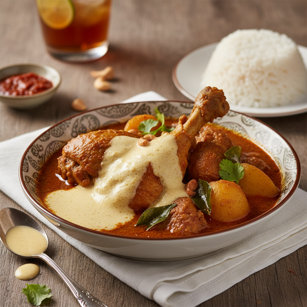 Malaysian Chicken Curry with Honey Beurre Blanc