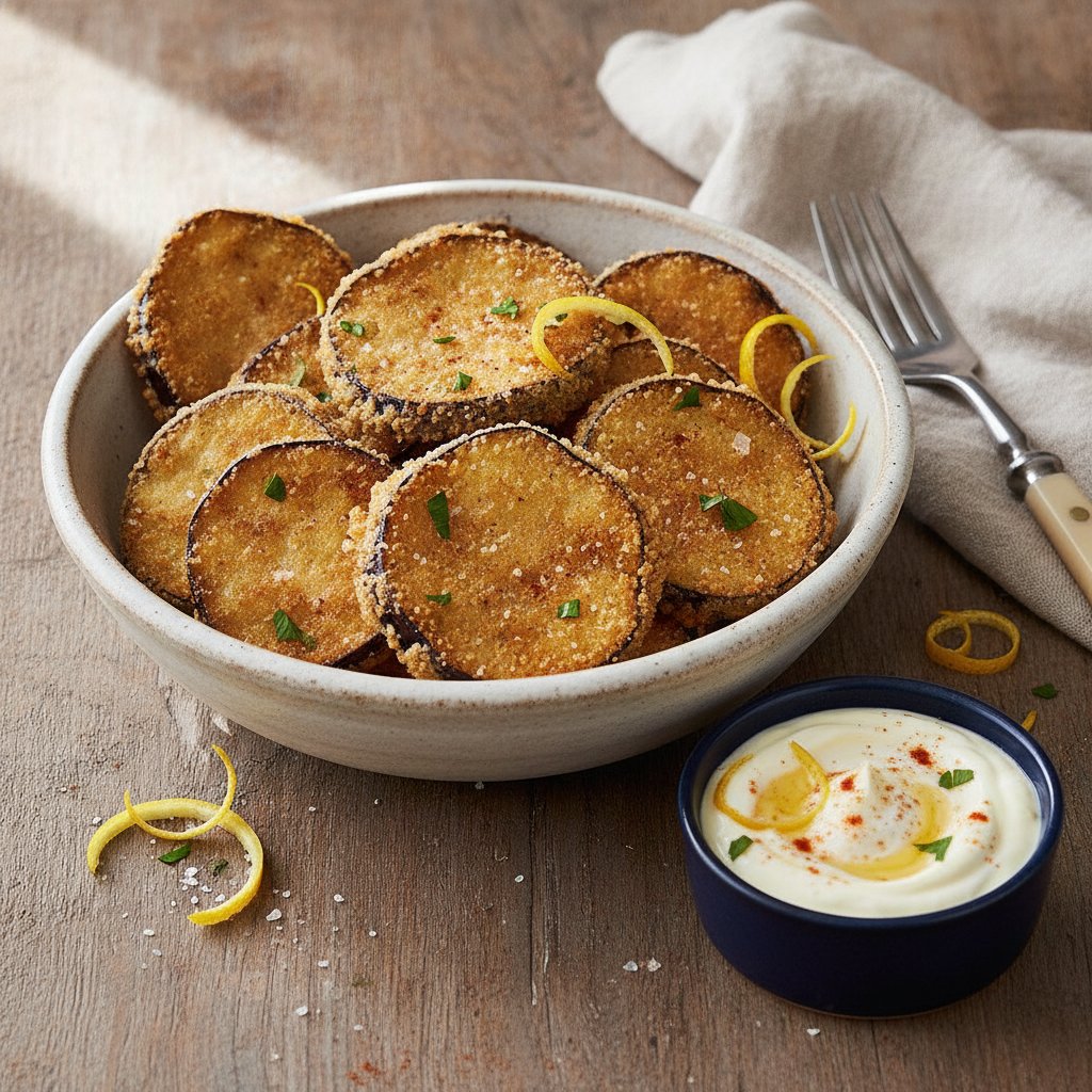 Fried Battered Eggplant (Low-Calorie)