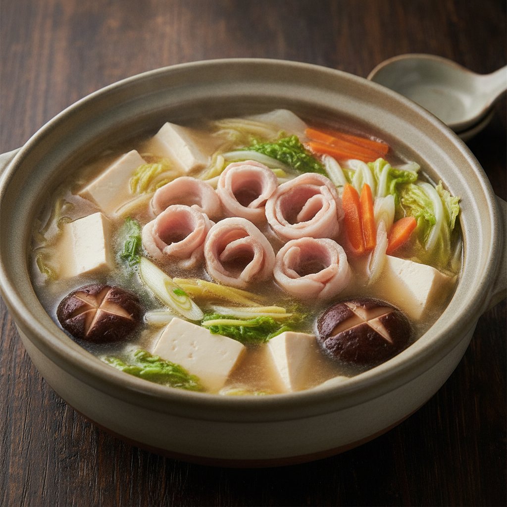 Pork and Vegetable Hot Pot Soup