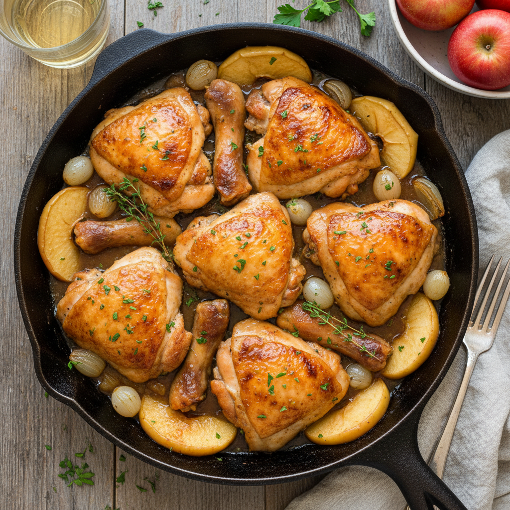 Hudson Valley Apple Cider Chicken Skillet