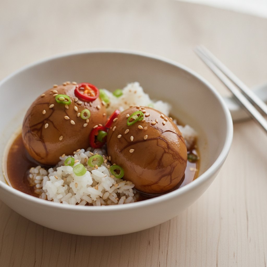 Soy Braised Eggs (Low-Calorie)