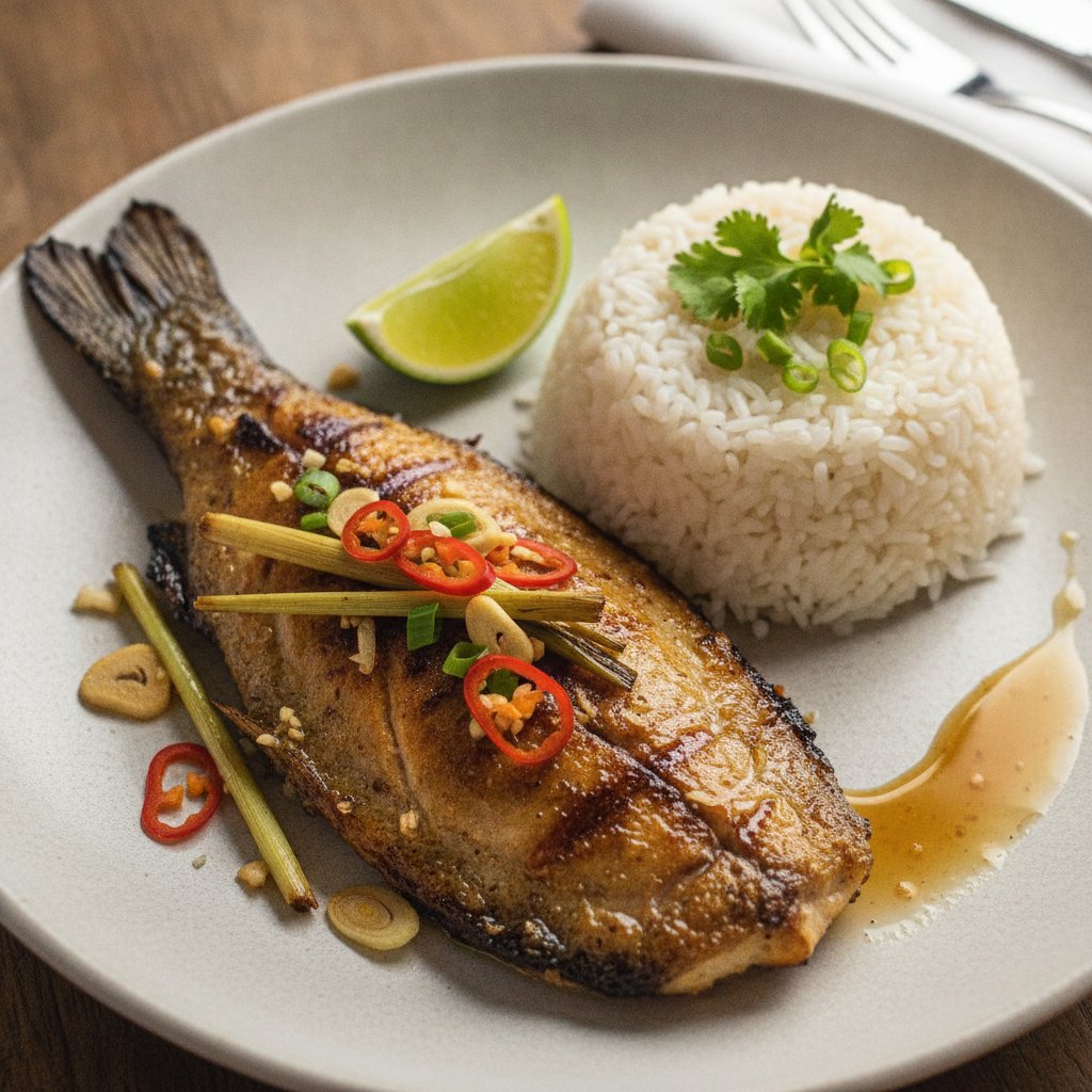Grilled Trout with Lemongrass and Chili
