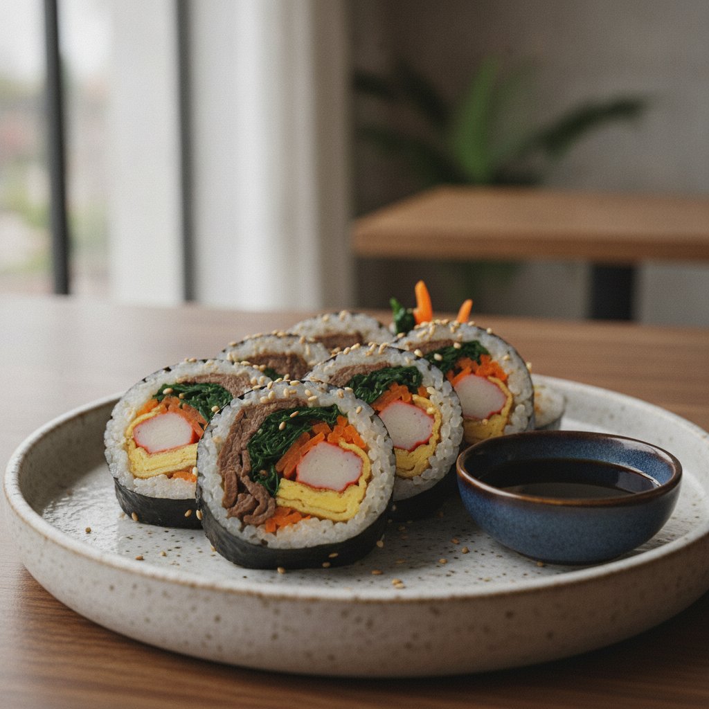 Korean Rice Rolled in Seaweed (High-Protein)