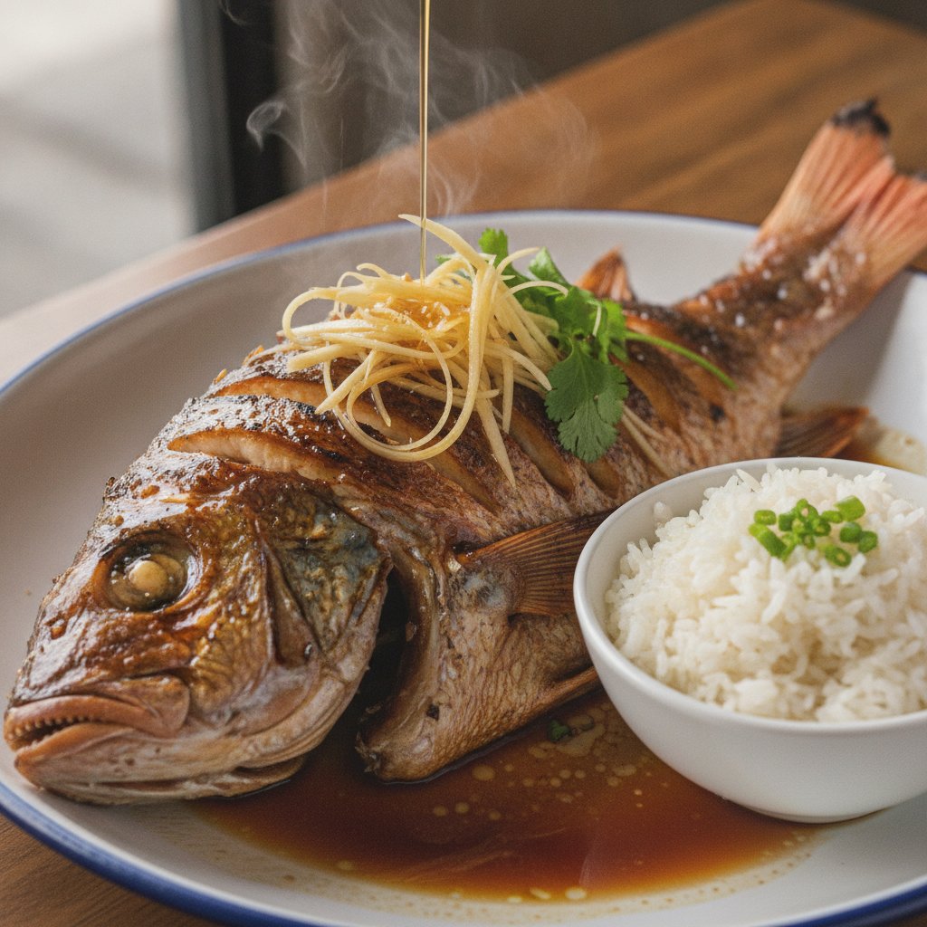 Grilled Whole Snapper with Ginger