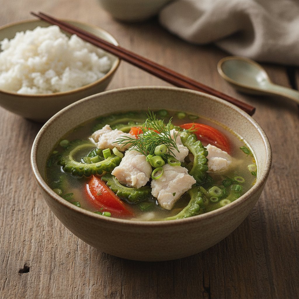 Salted Fish and Bitter Melon Soup