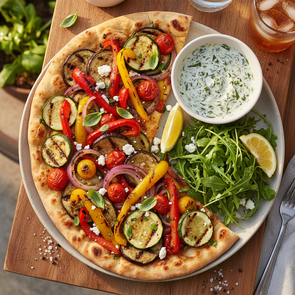 California Grilled Vegetable Flatbread Plate