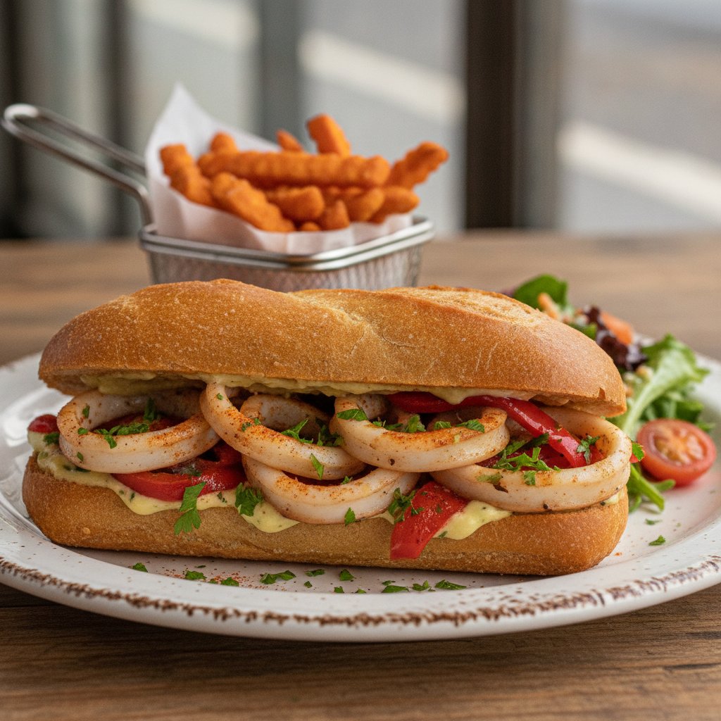 Spanish Grilled Squid Sandwich (Gluten-Free)