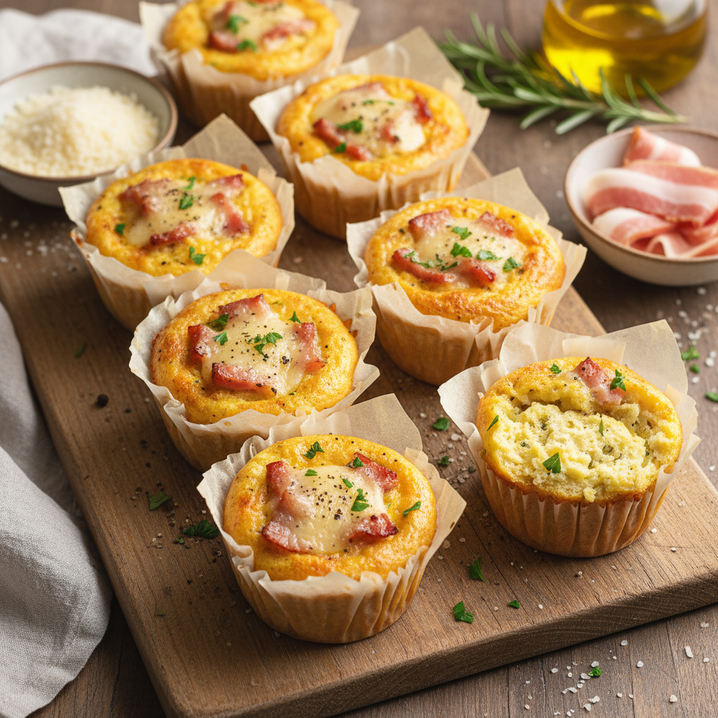 Baked Pancetta and Parmesan Egg Muffins