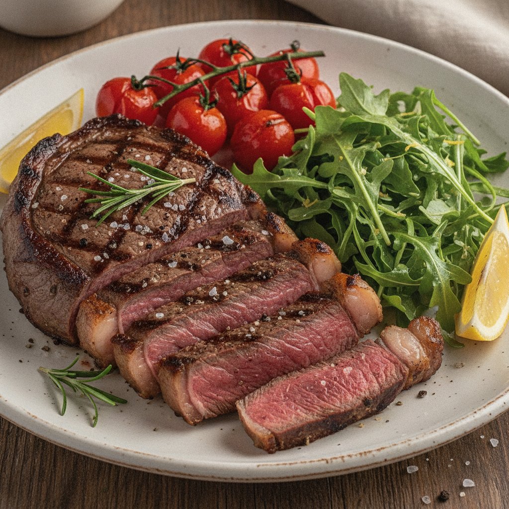 Florentine Style Grilled Beef Steak (Low-Calorie)