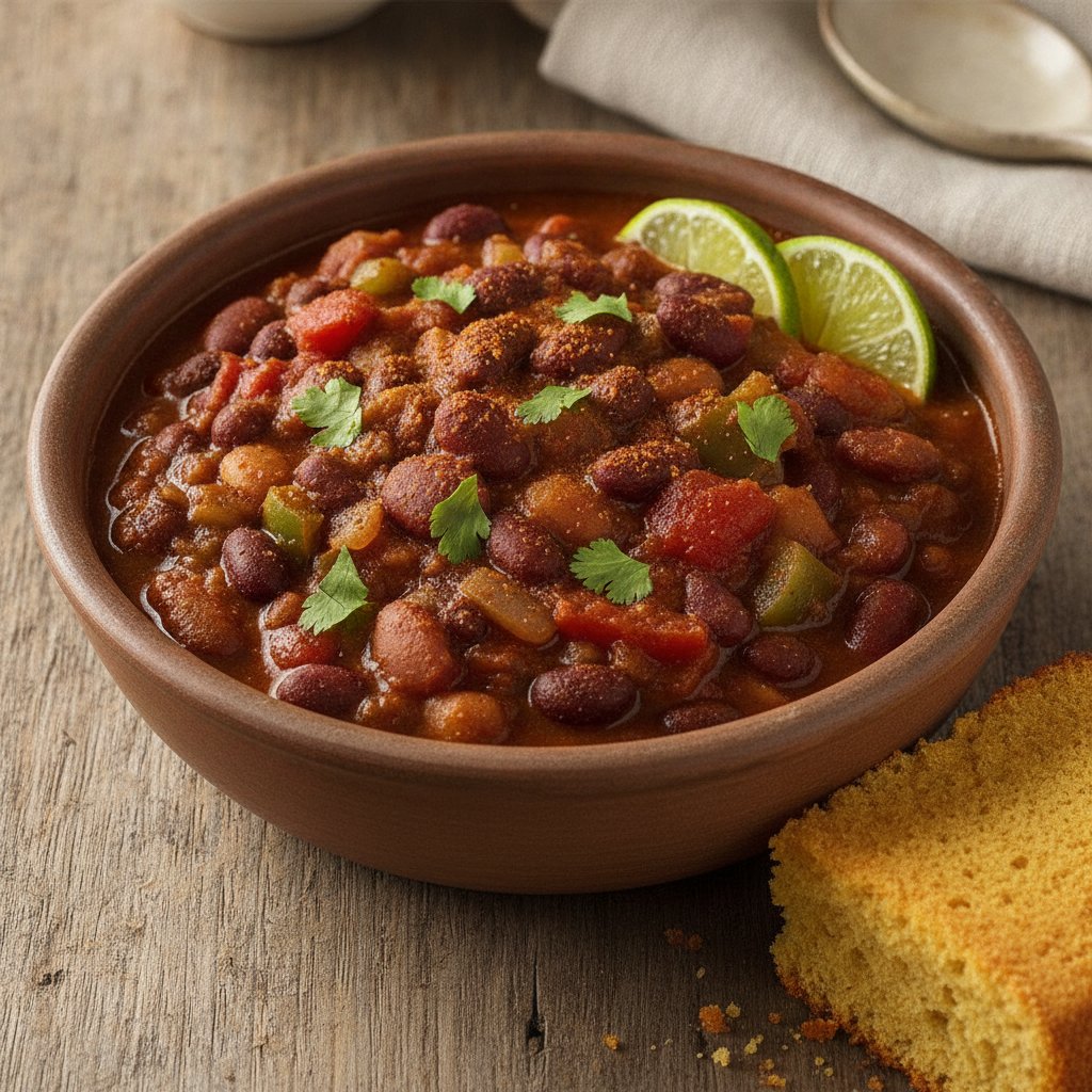 Vegetarian Three-Bean Chili (Gluten-Free)