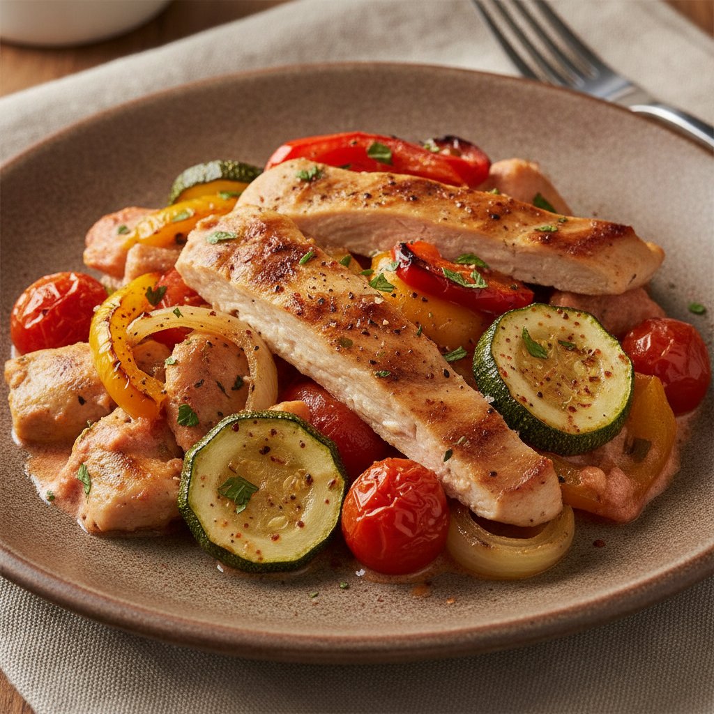 Baked Chicken and Vegetable Casserole (Low-Calorie)