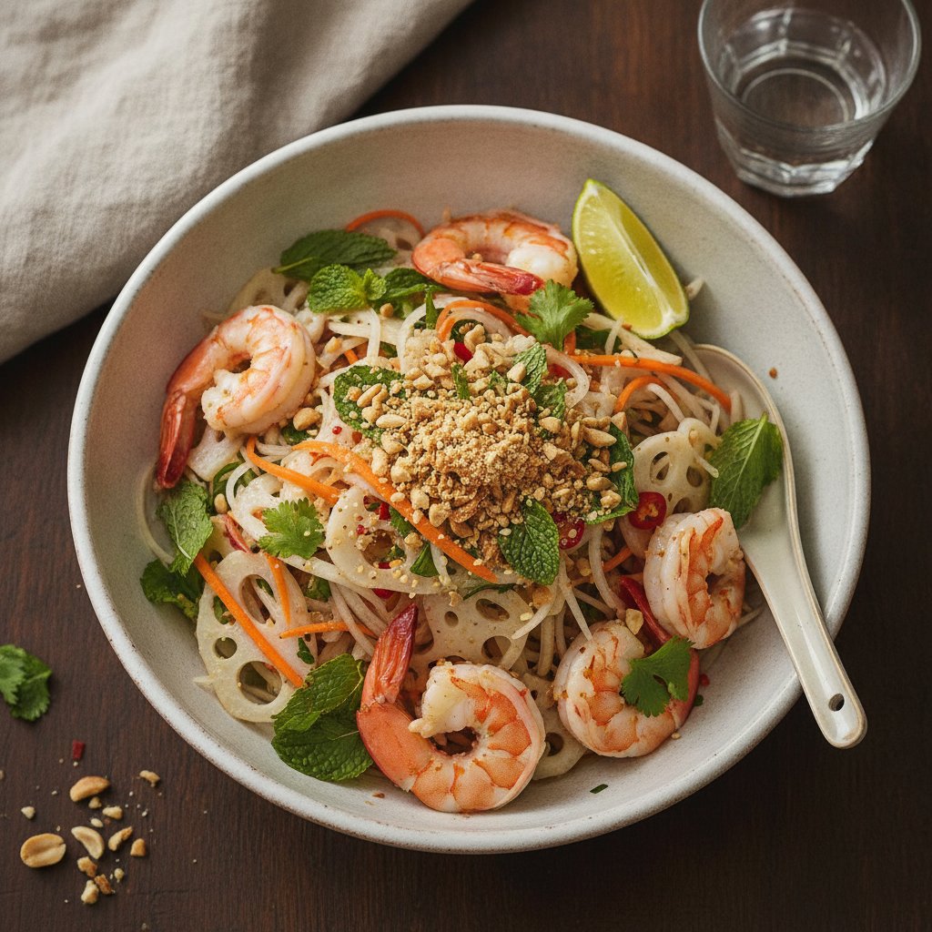 Lotus Stem Salad with Shrimp