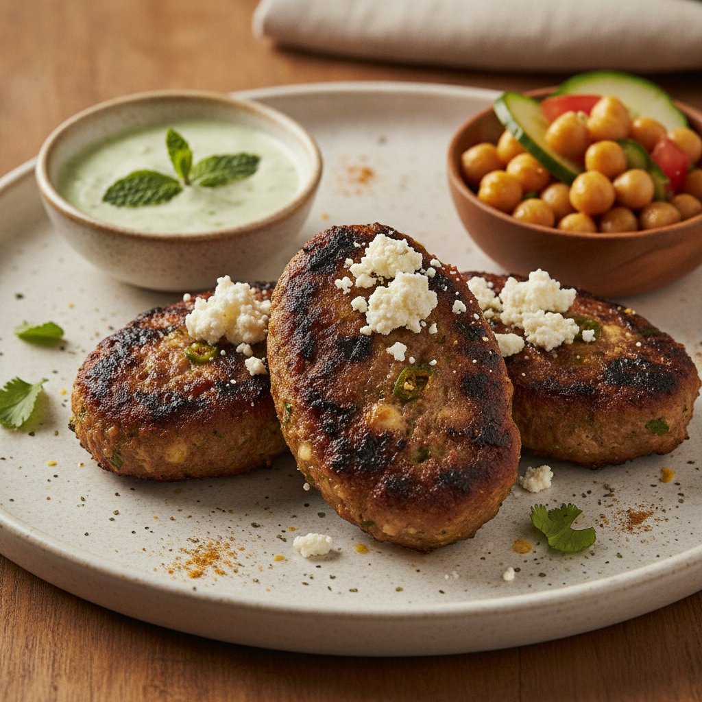 Grilled Minced Lamb Patties (High-Protein)