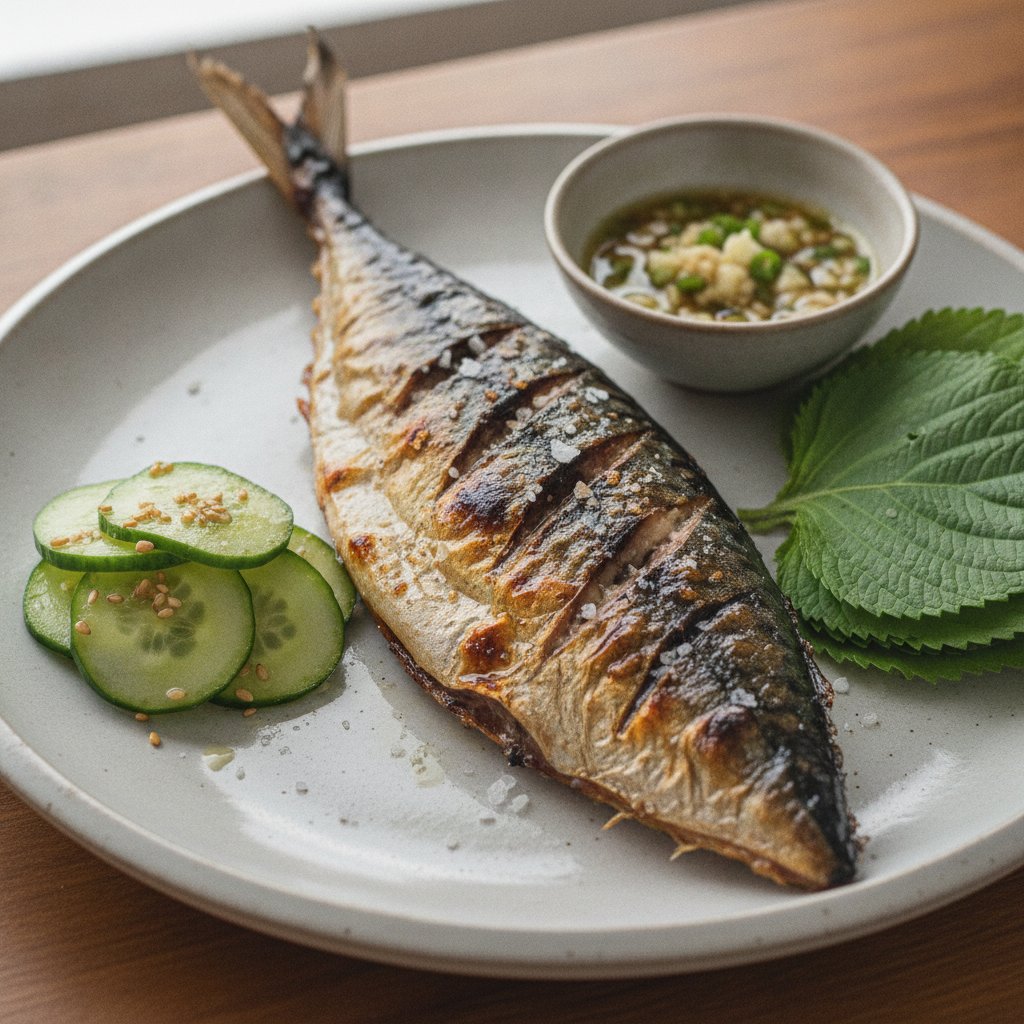 Grilled Salted Mackerel (Keto)