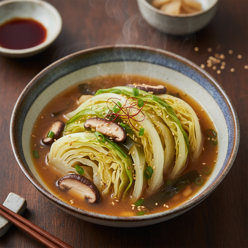Dashi Braised Cabbage