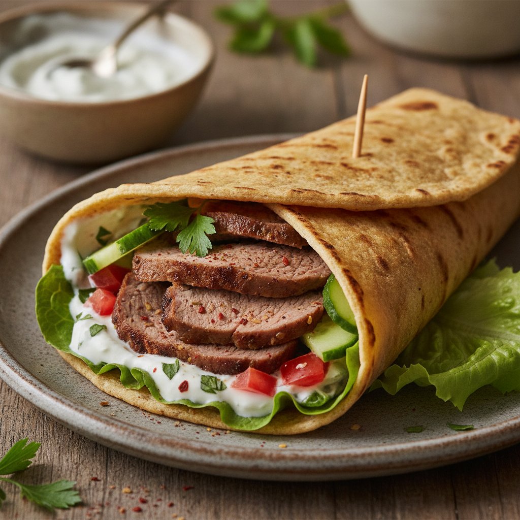 Grilled Lamb Wrap Flatbread (Keto)