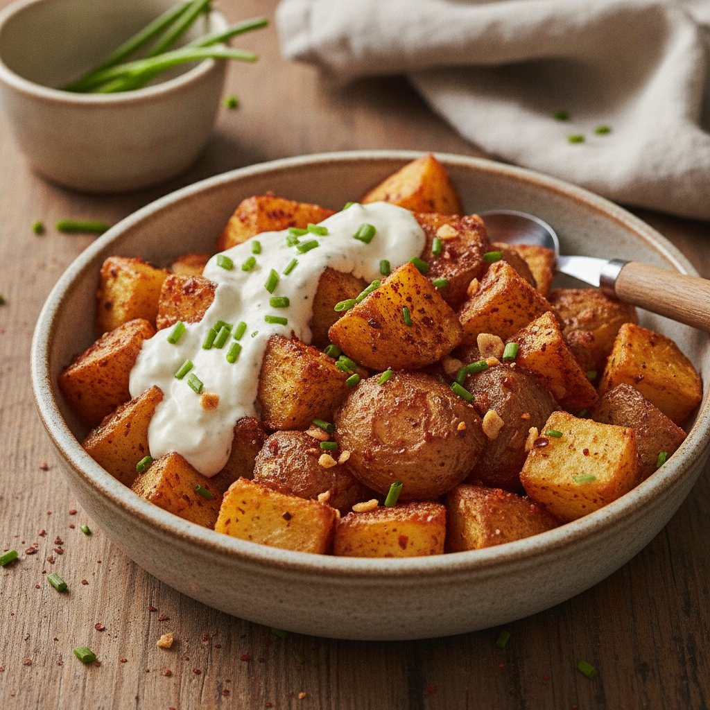 Spicy Fried Potatoes (Low-Calorie)