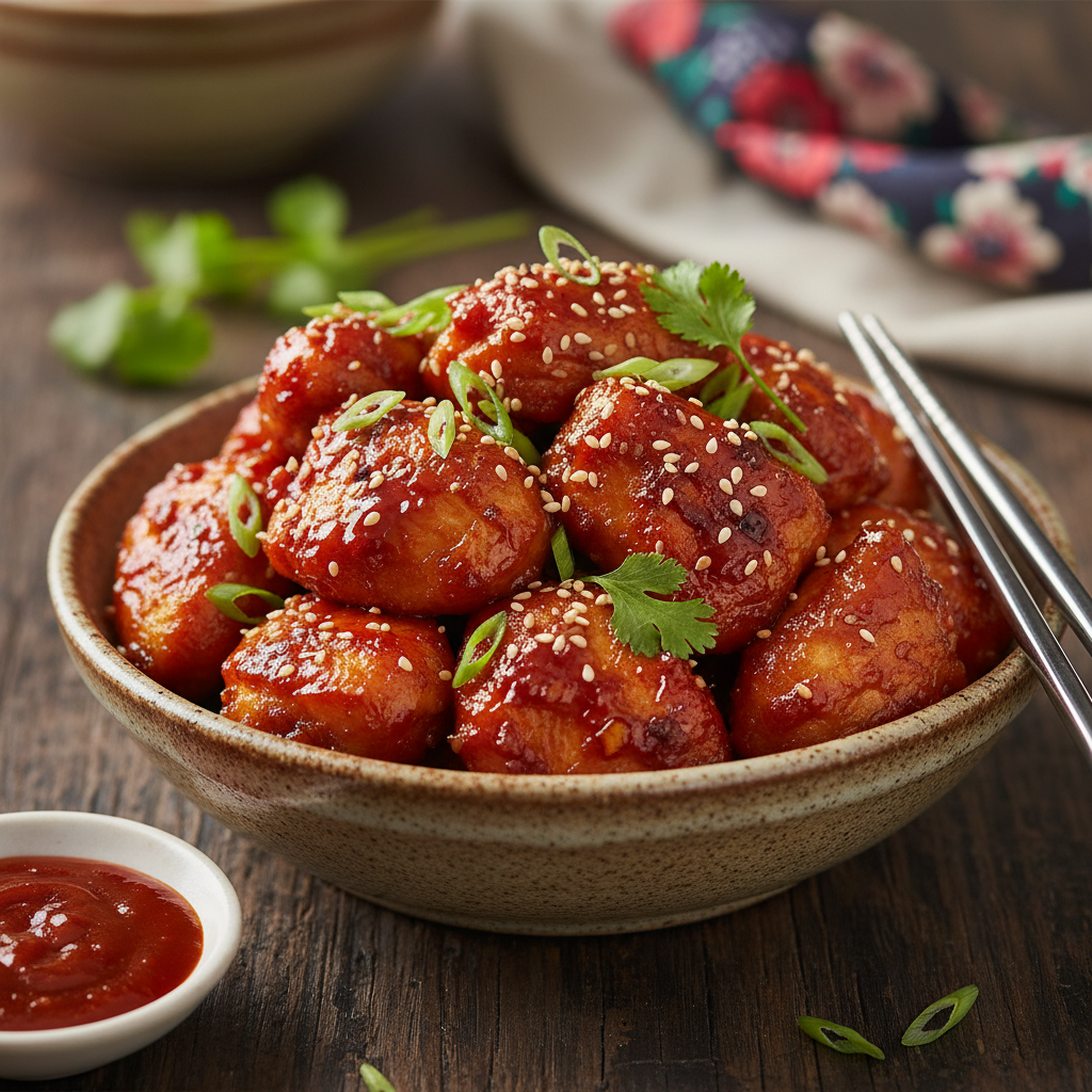 Air Fryer Korean Gochujang Chicken Bites