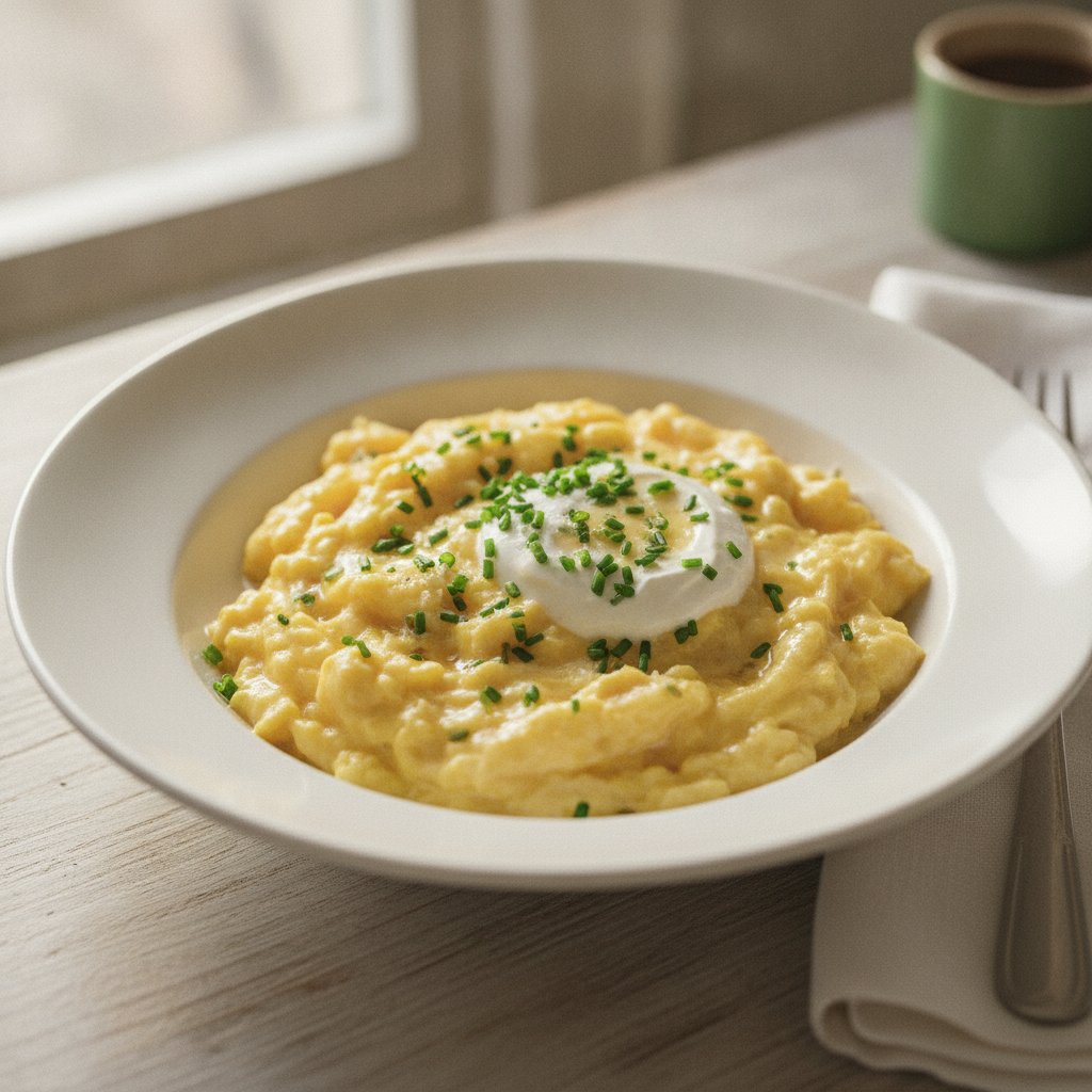 Soft Scrambled Eggs with Butter