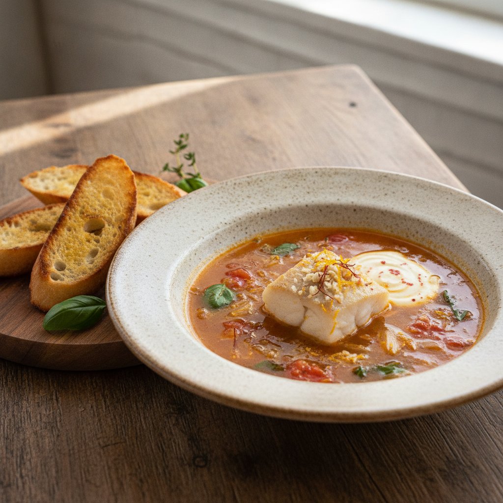 Provencal Style Fish Soup (Low-Calorie)
