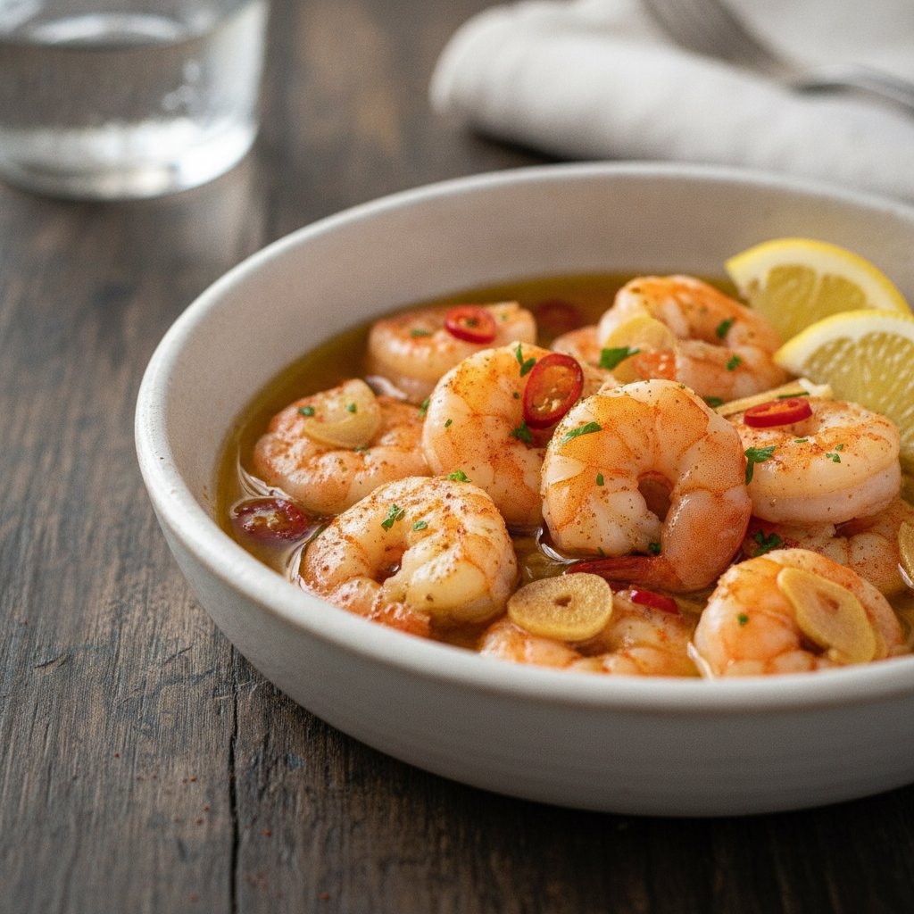 Garlic Shrimp in Oil (Low-Calorie)
