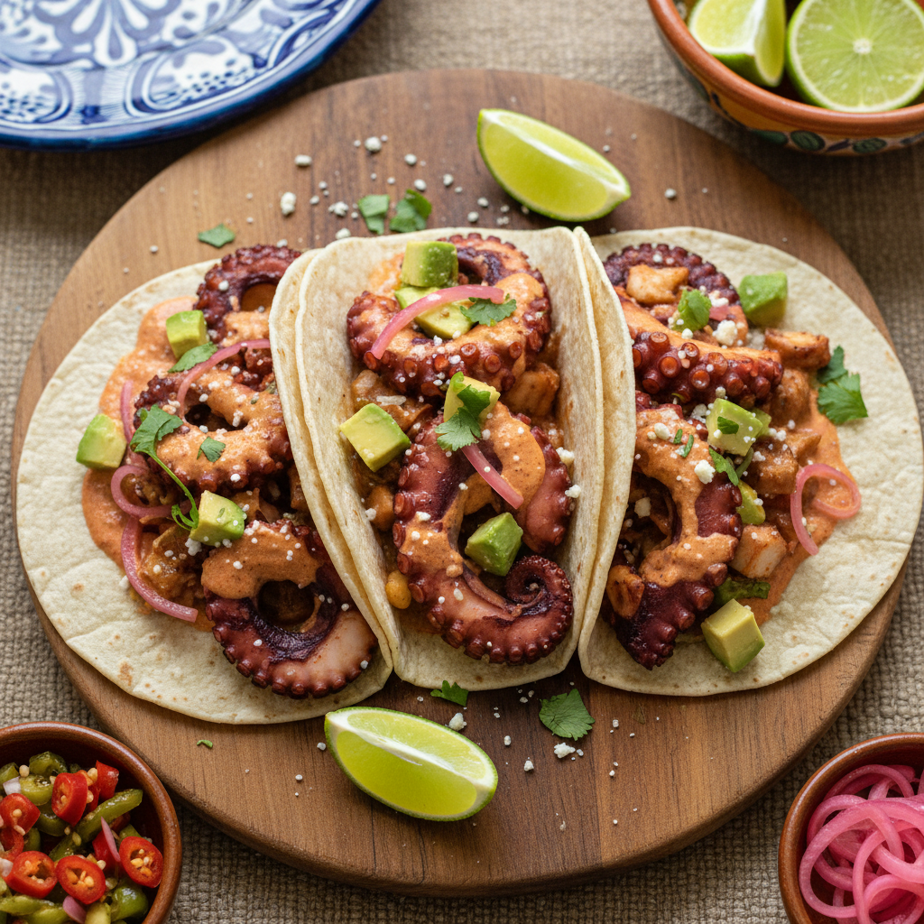 Tacos de Pulpo Enamorado