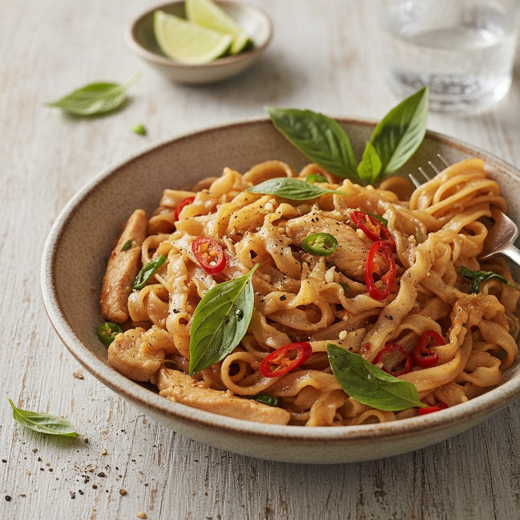 Drunken Noodles With Chicken (Low-Calorie)
