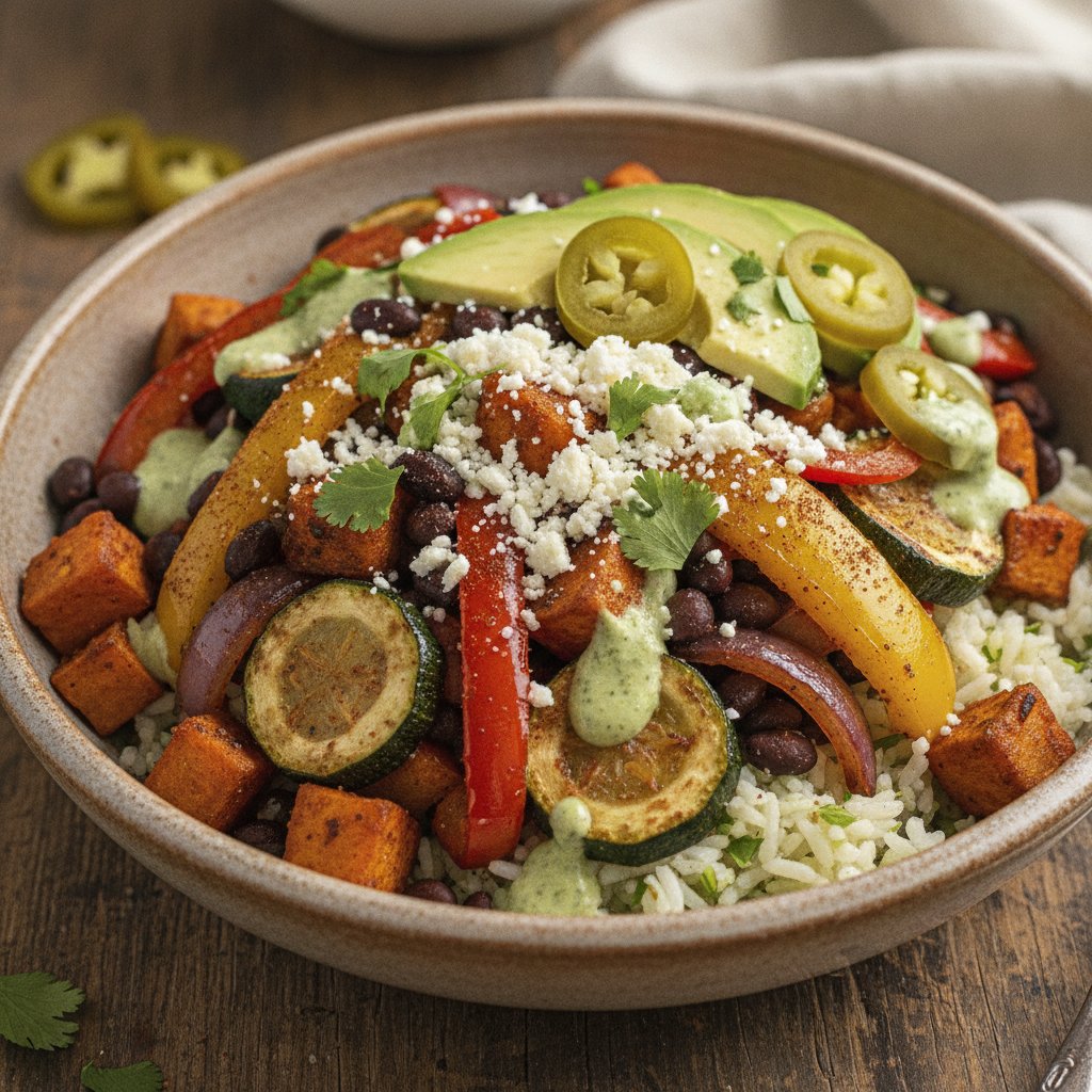 Roasted Vegetable and Bean Bowl