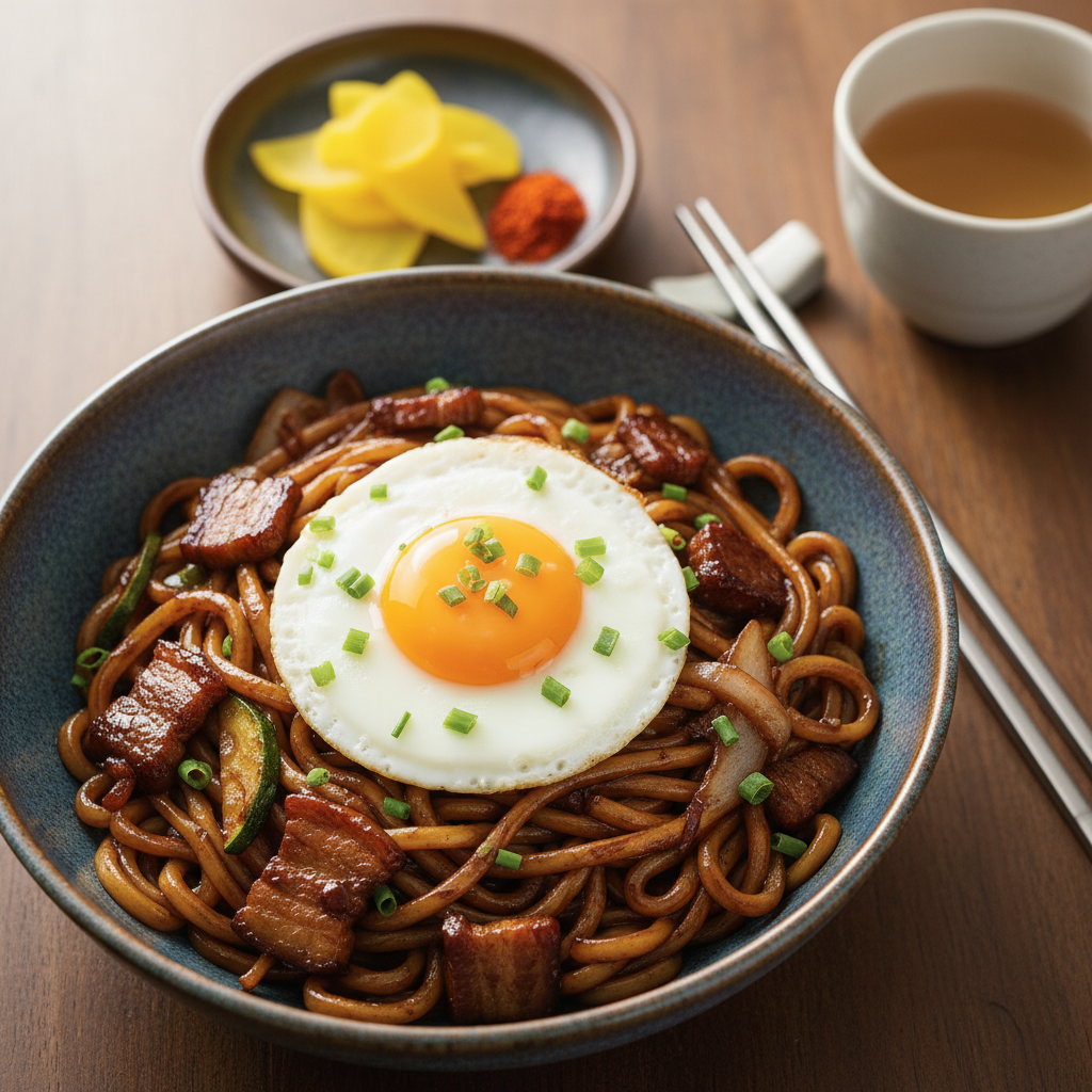Pork Black Bean Noodles — Jajangmyeon Pork Black Bean Noodles