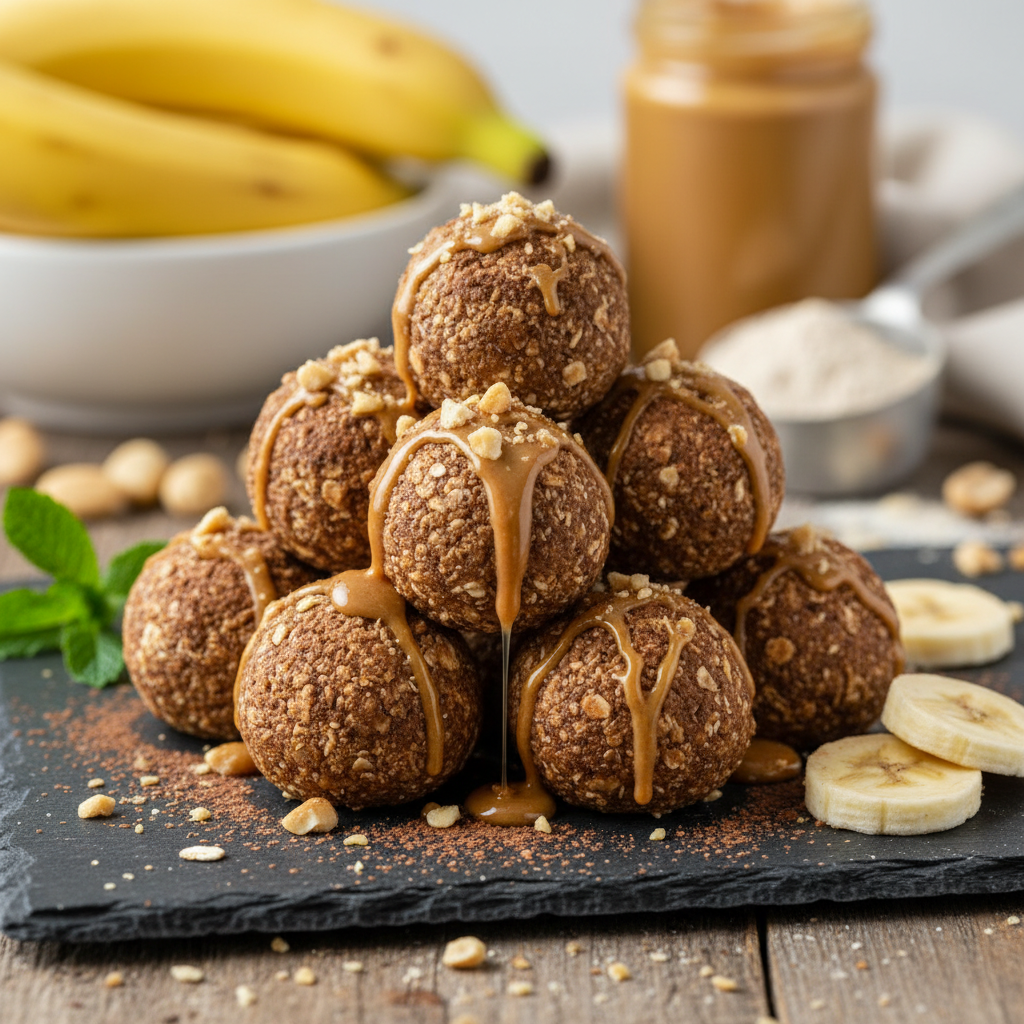 Peanut Butter Banana Protein Balls