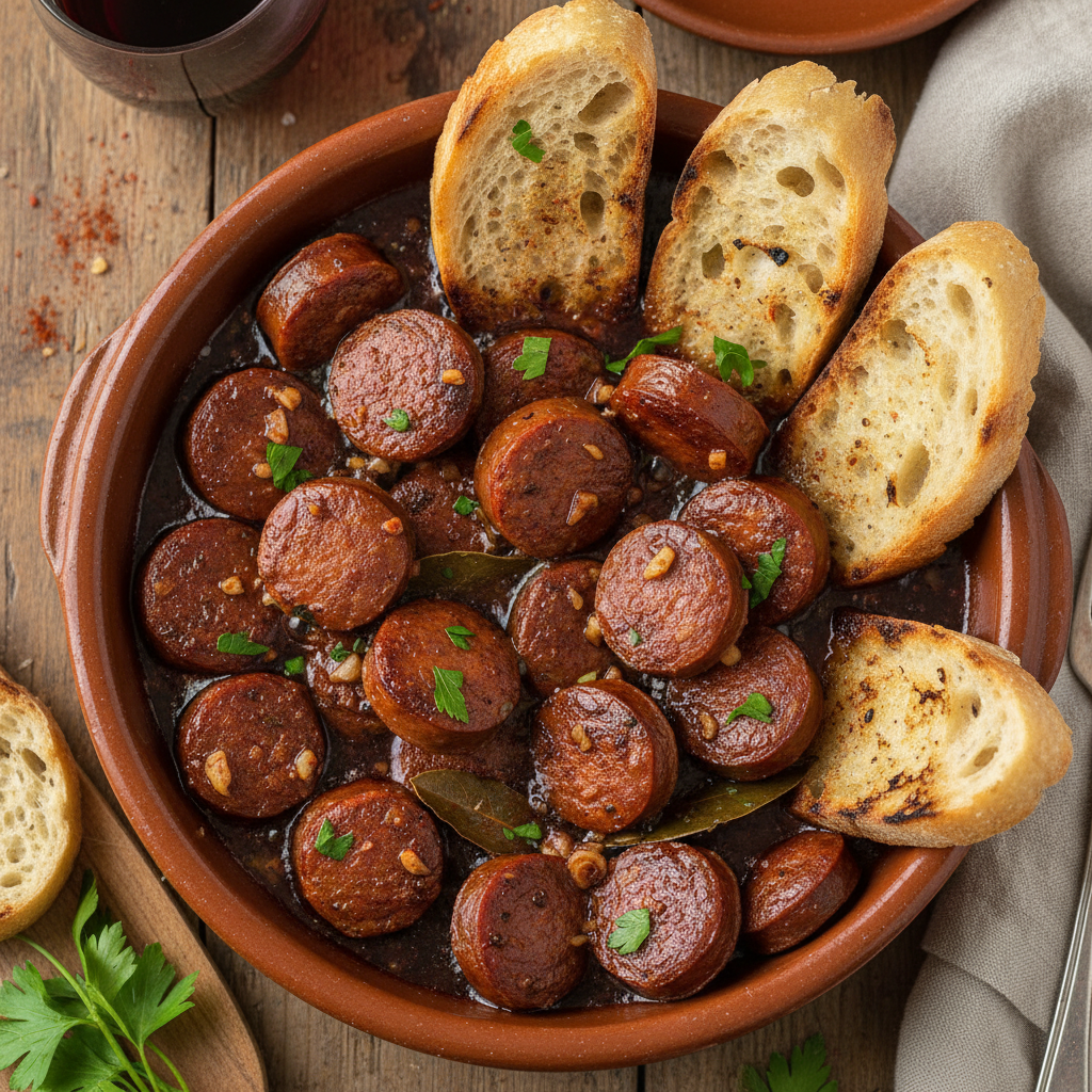 Chorizo Cooked in Wine
