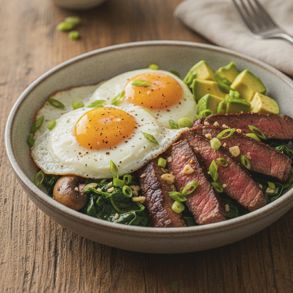 Steak and Egg Breakfast Bowl (Keto)
