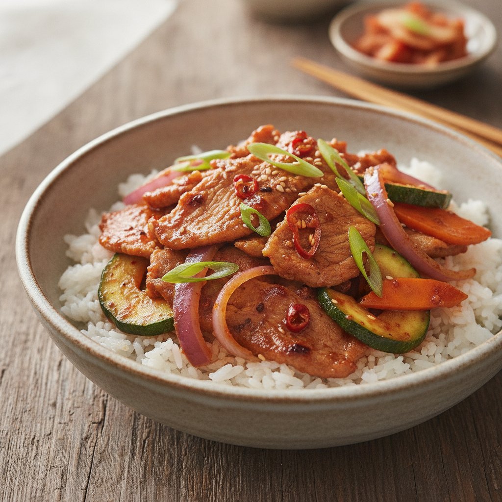 Spicy Stir-Fried Pork (Low-Calorie)