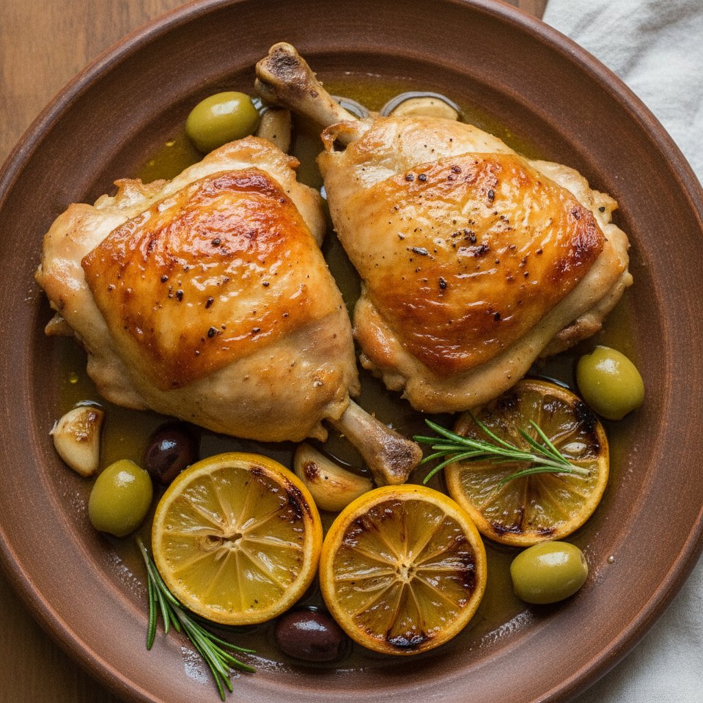 Roast Chicken with Lemon and Olives