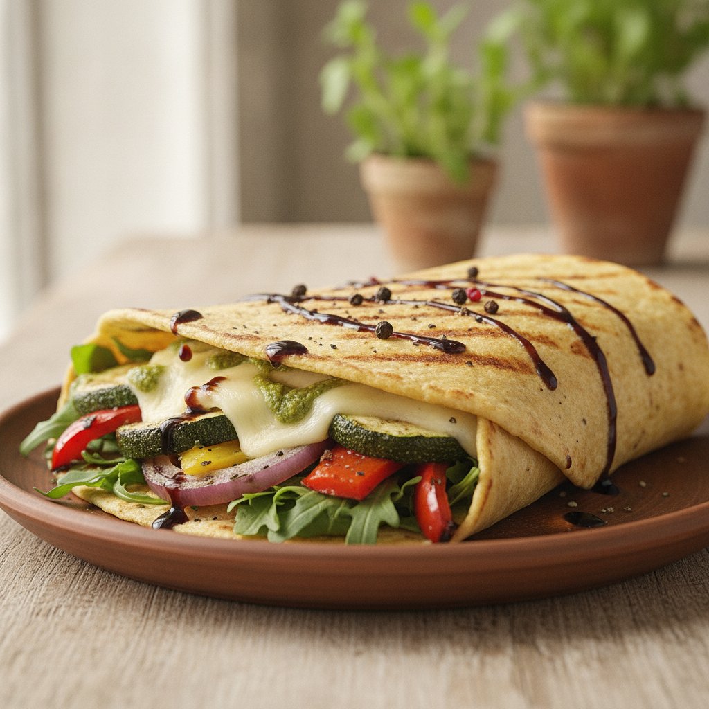 Grilled Vegetable Cheese Wrap (Gluten-Free)