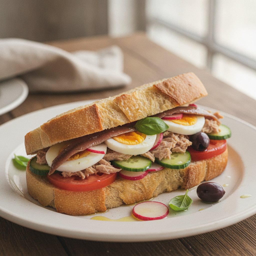 Southern French Tuna Vegetable Sandwich
