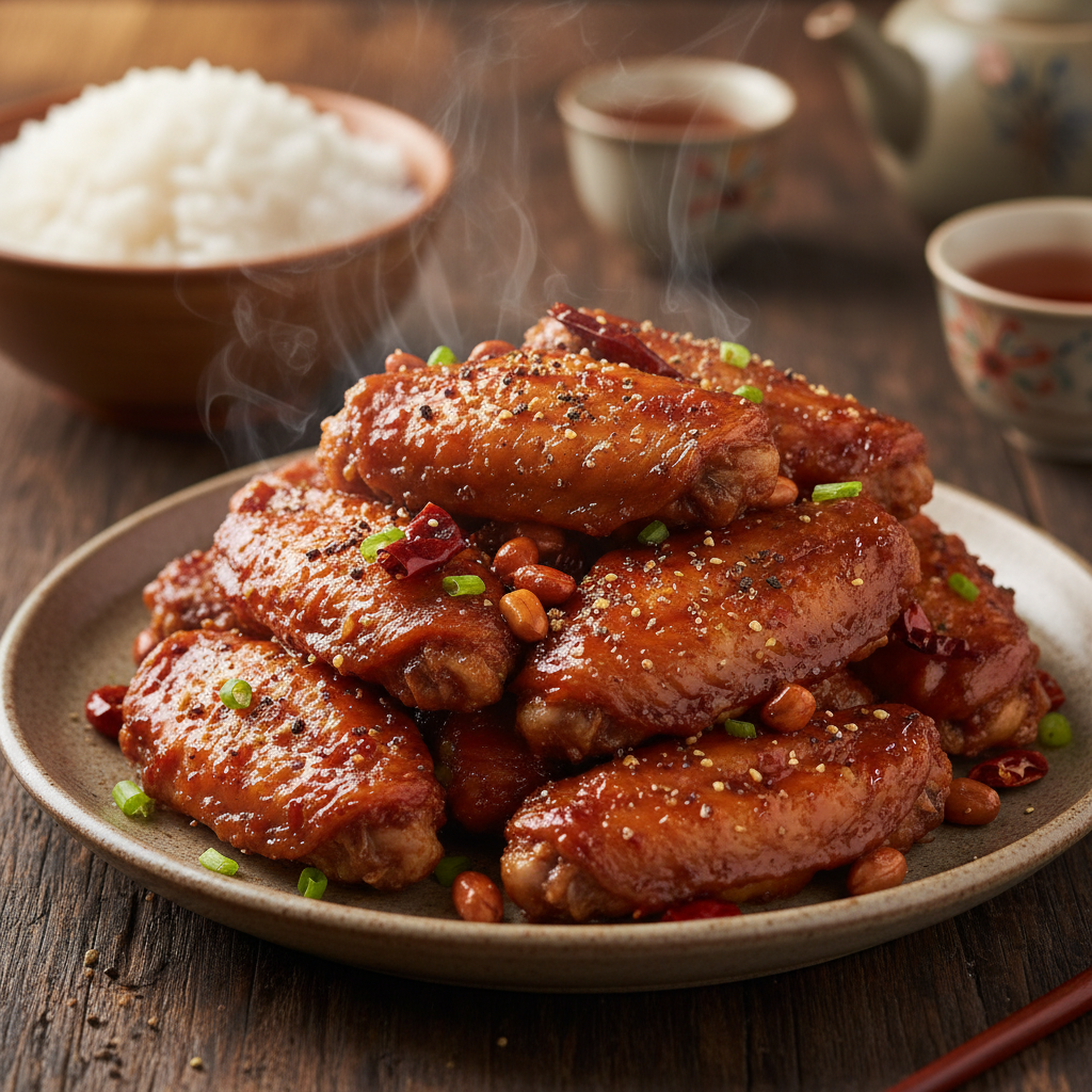 Spicy Peanut Chicken Wings — Kung Pao Chicken Wings