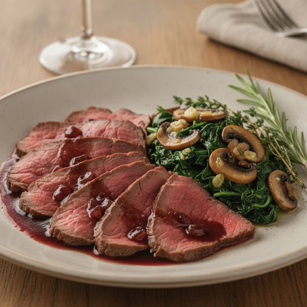 Roast Beef with Red Wine Sauce (Keto)