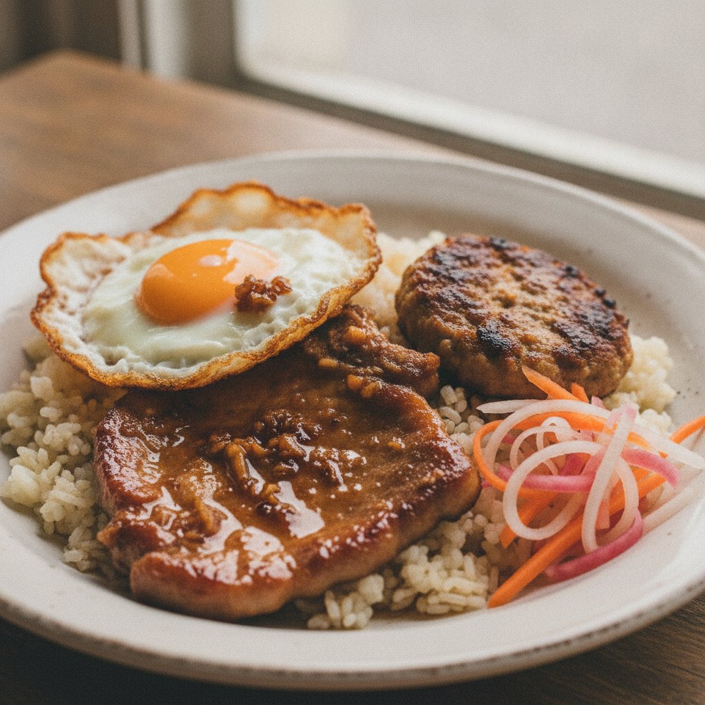Broken Rice with Fried Egg and Pork (High-Protein)
