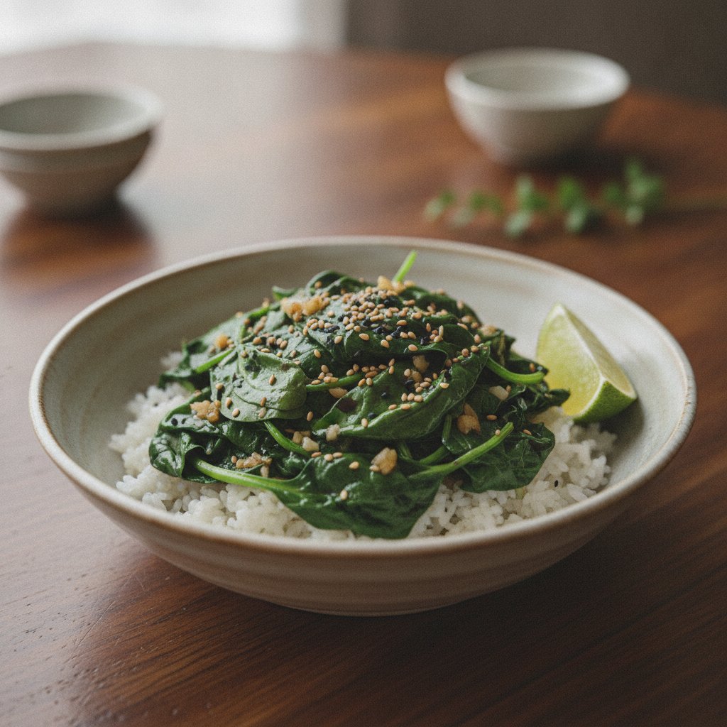 Sesame Spinach Stir Fry