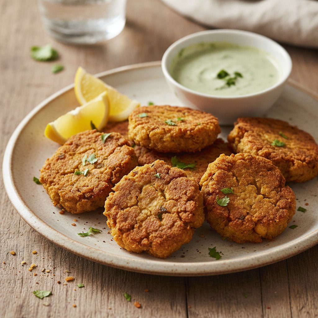 Crispy Fried Spiced Chickpea Fritters