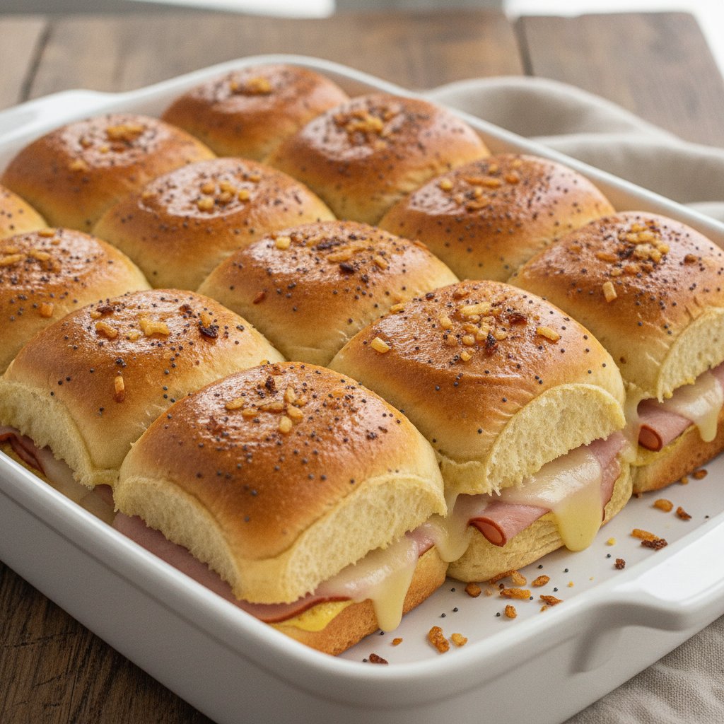 Baked Ham and Cheese Sliders