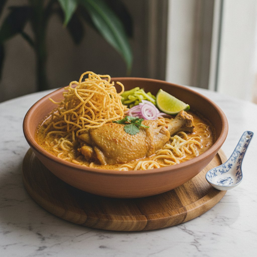 Northern Curried Noodle Soup With Chicken