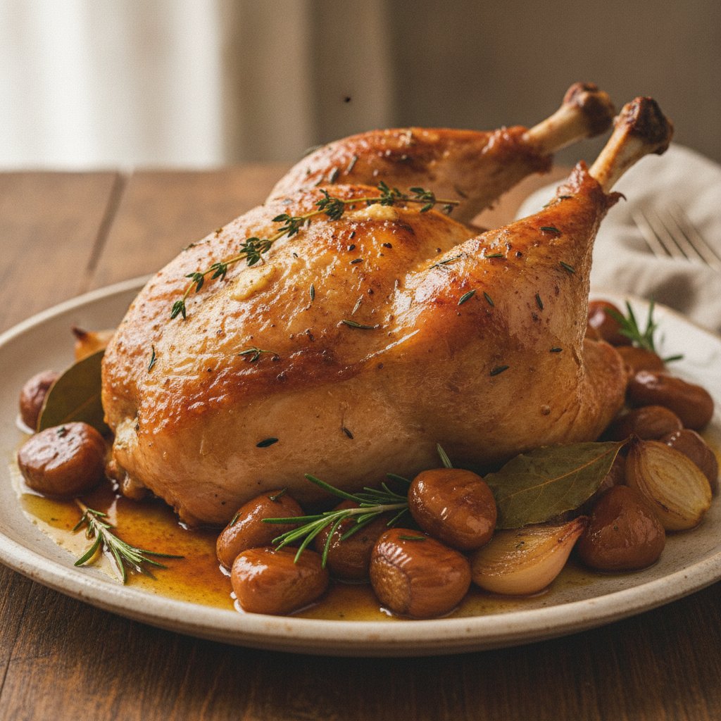 French Roast Turkey with Chestnuts