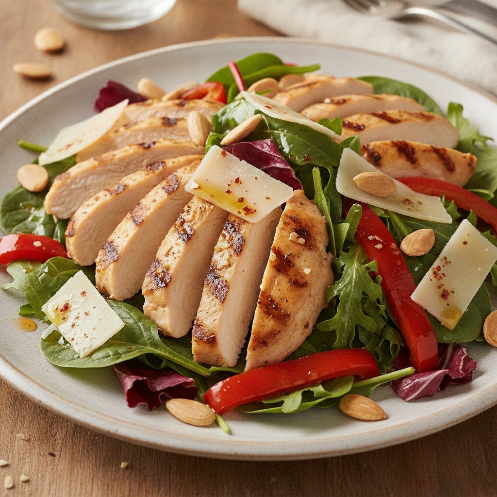 Grilled Chicken Salad with Sherry Dressing