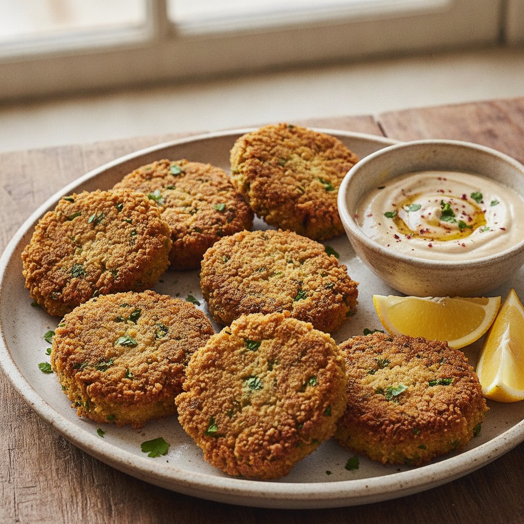 Crispy Chickpea Fritters with Herbs